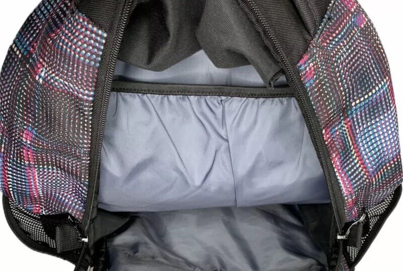 Adidas Black Blue White Pink Backpack w/ Laptop Sleeve & Load Spring Straps