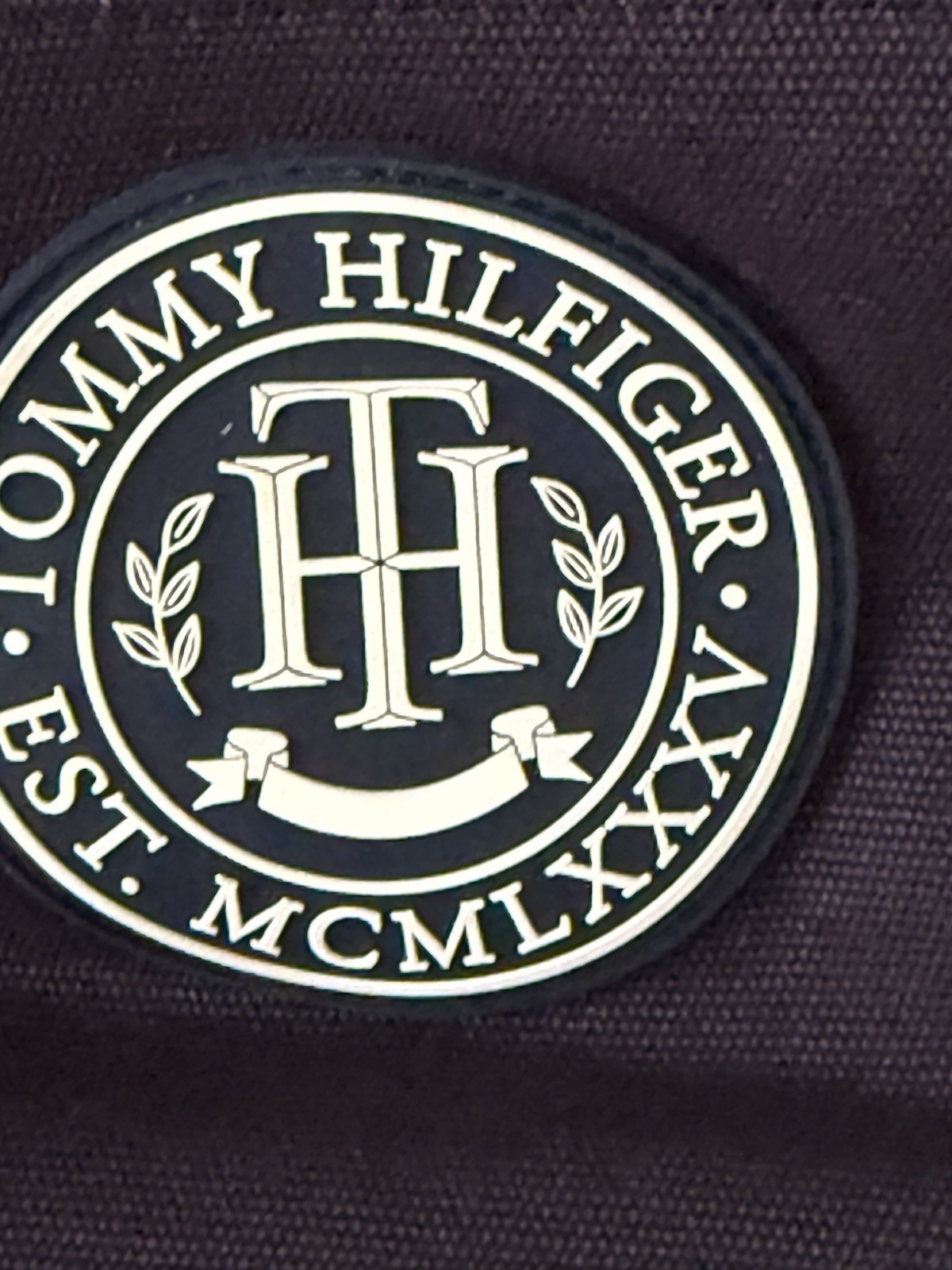 Tommy Hilfiger Backpack Deep Purple 100% Cotton Logo New With Tags