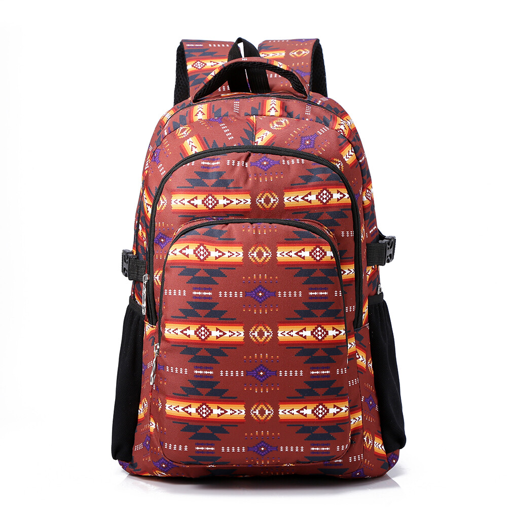 Southwest Native American Indian Backpack (School, Work, Travel)BRN