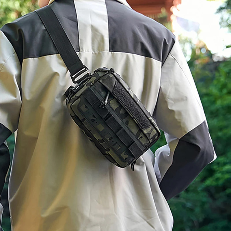 Tactical Men’s Chest Bag Fishing Vest Backpack Travel Molle Nylon Camping Climbi