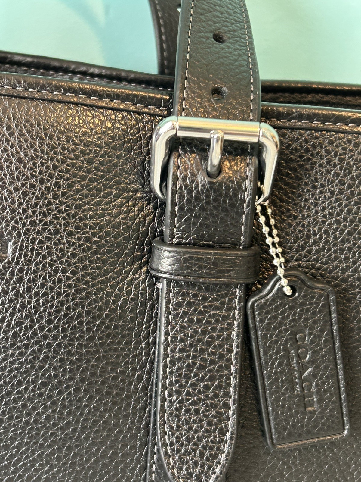NWT Coach Unisex Warner Tote Bag Crossbody In Leather/Silver/Black CW213