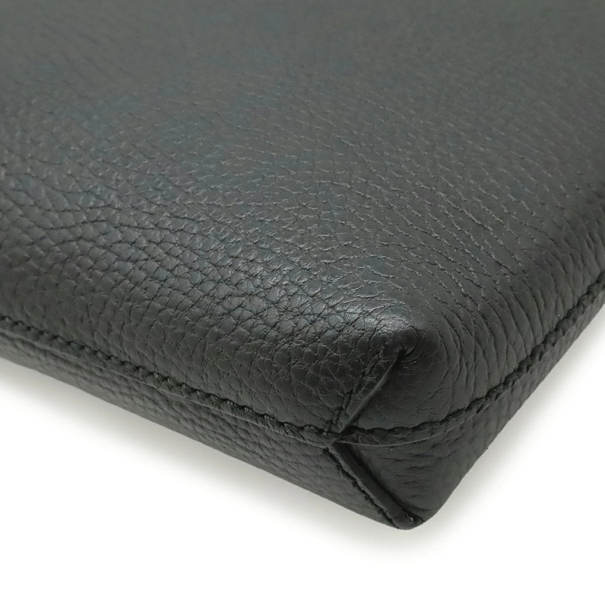 Gucci Cosmopolis clutch bag leather black silver hardware 387075 Used