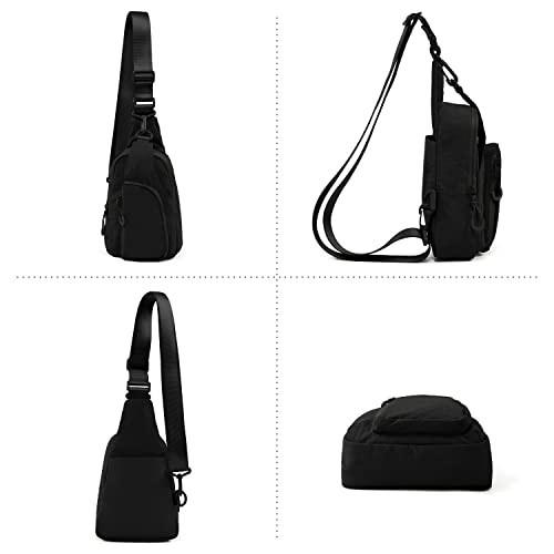 Sling Bag Crossbody Chest Backpack Lightweight Nylon Water Resistant Adjustable
