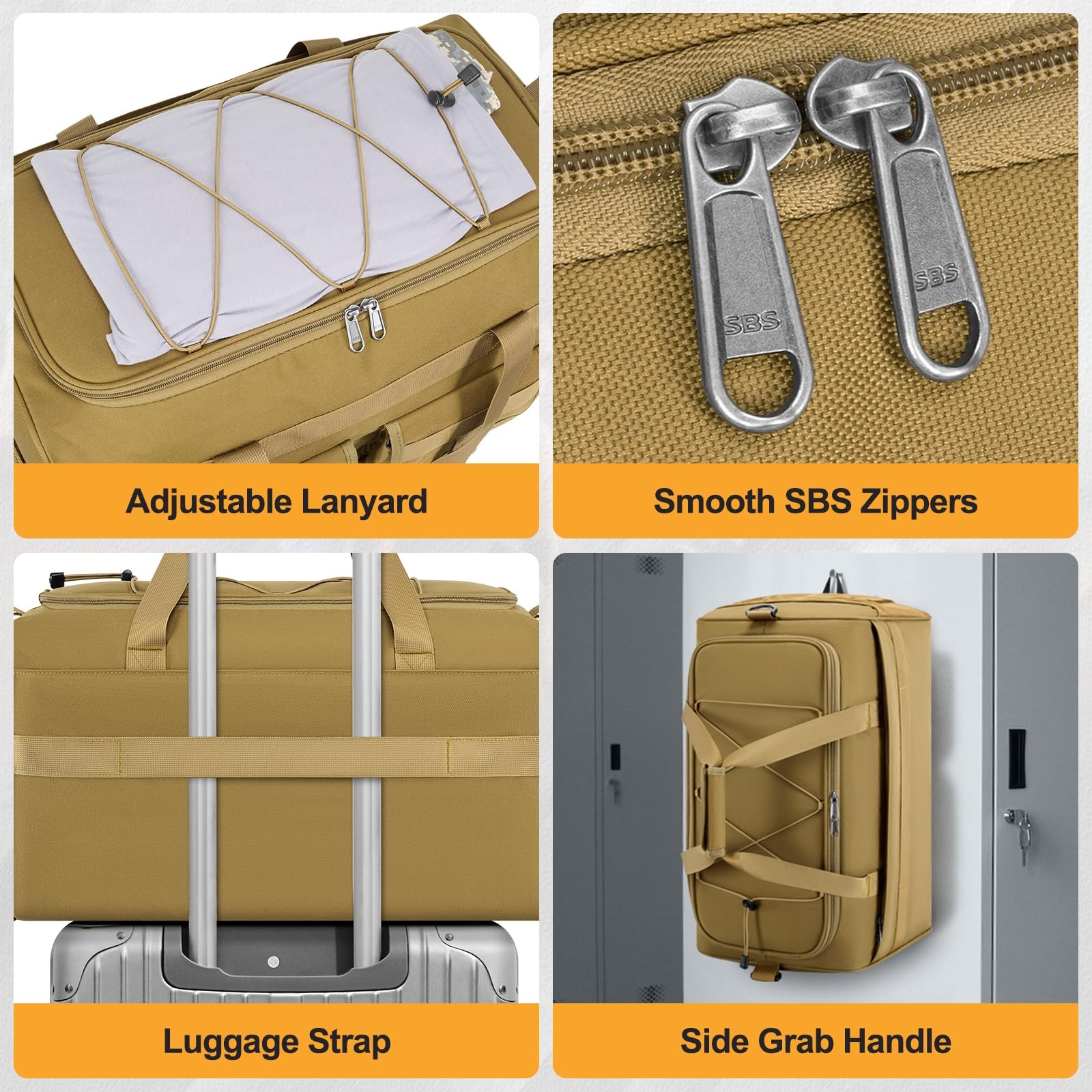 3 in 1 Gym Bag for Men, 45L Large Sports Duffle Bag with Shoe Compartment and…