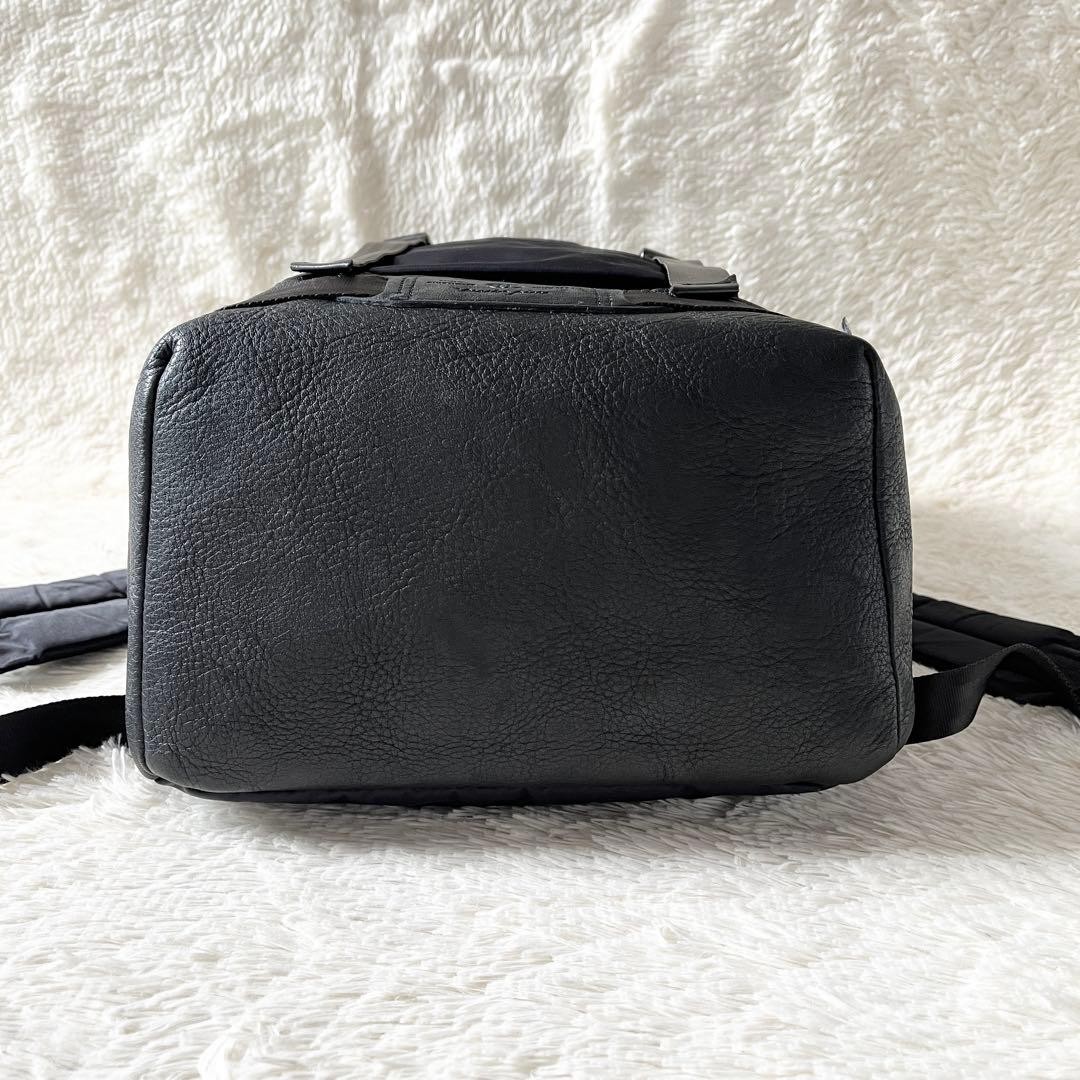 Master-piece Backpack Unisex Black Nylon Leather 15cm 30cm 50cm Excellent