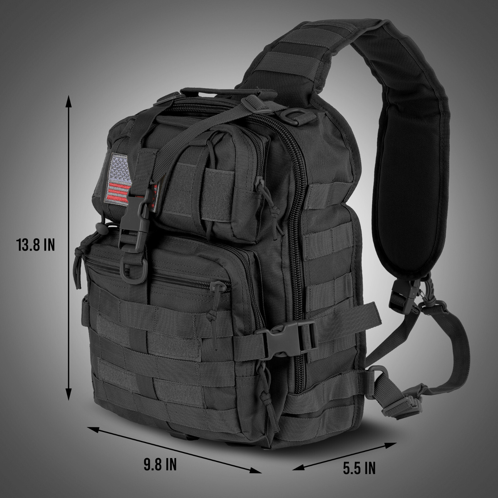 Tactical Sling Bag Pack Range Bag Military Rover Assault Shoulder Backpack Molle
