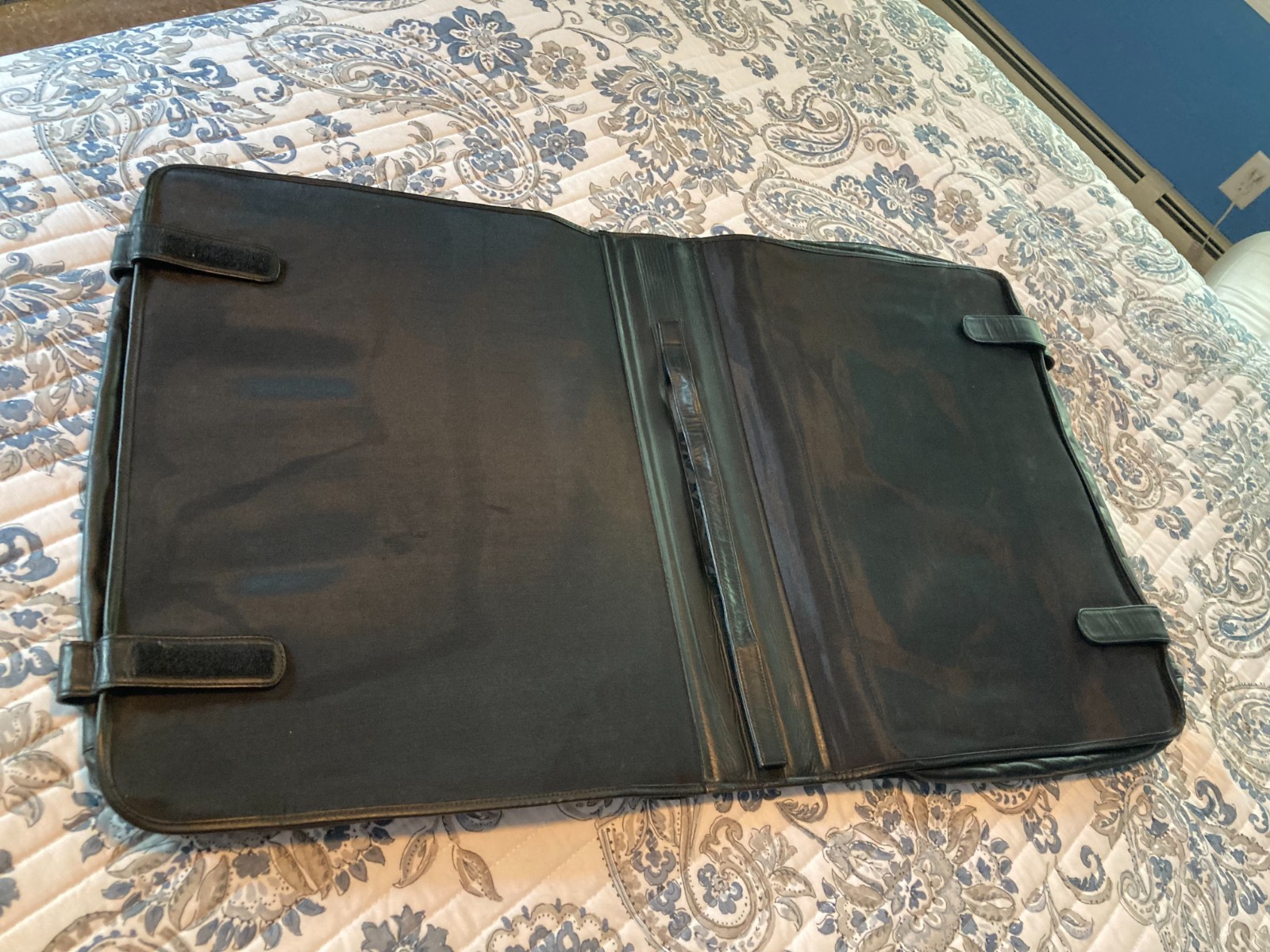 VINTAGE, PORSCHE DESIGN, HARD SIDED LEATHER BRIEFCASE WITH SADDLE BAG. C~VIDEO!!
