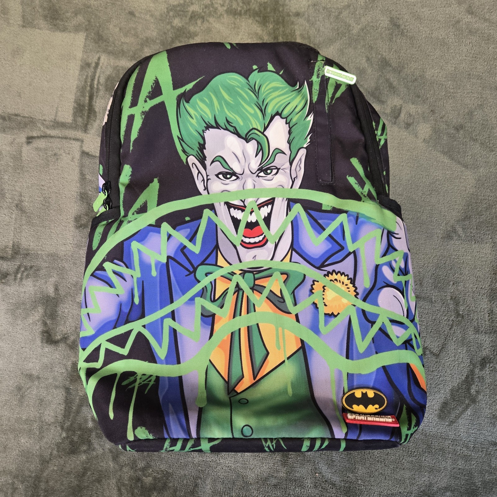 SPRAYGROUND THE JOKER HAHAHAHA BACKPACK / BATMAN BOOK BAG EUC