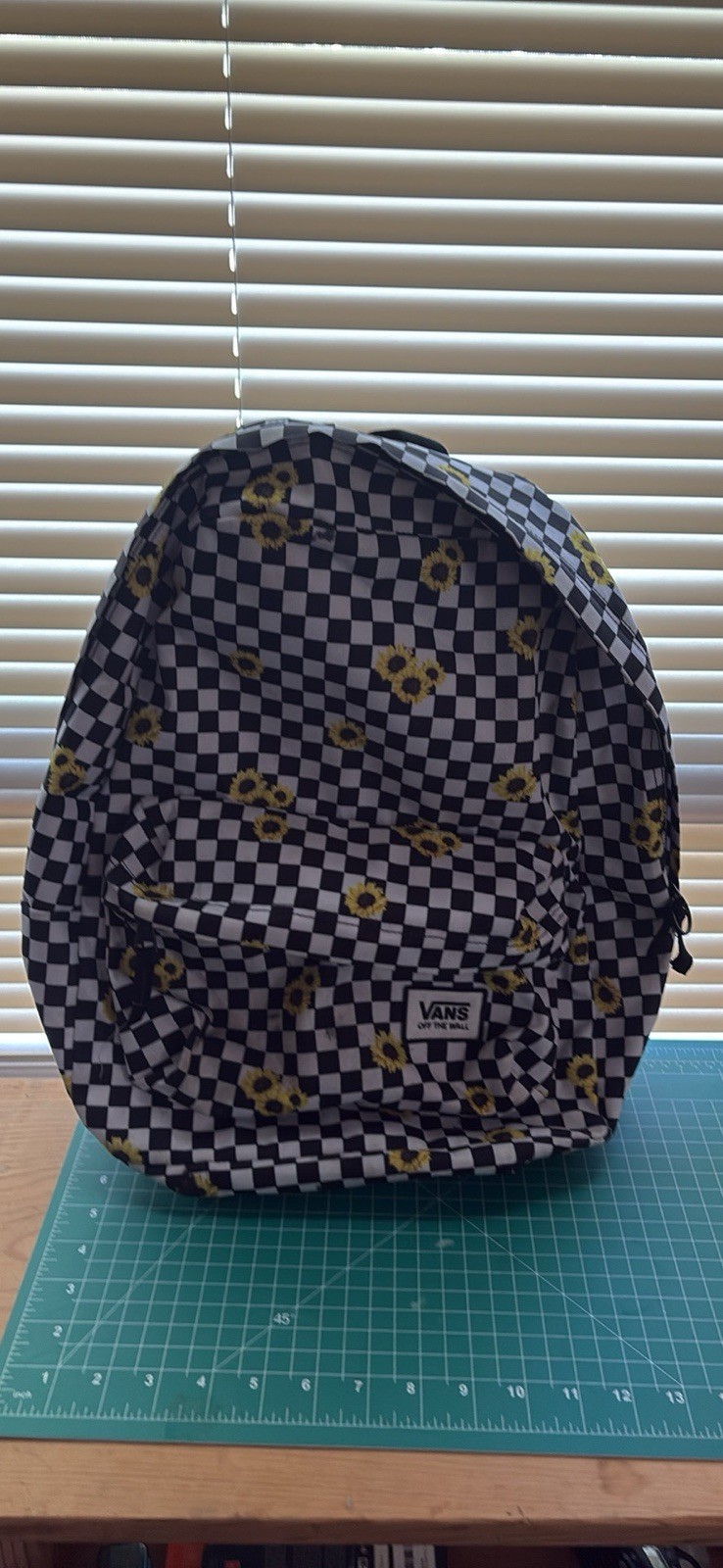 VANS Backpack Sunflower Black White Checkered Pattern