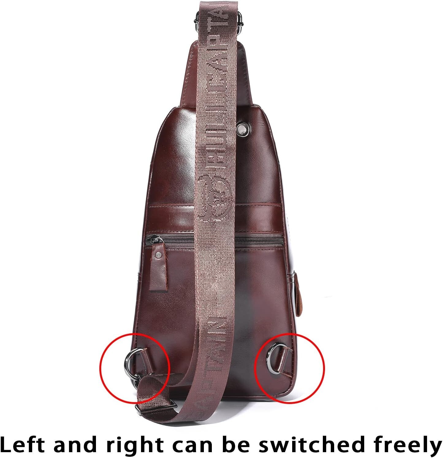 Adjustable Genuine Leather Sling Bag for Men – Perfect for Travel & Leisure
