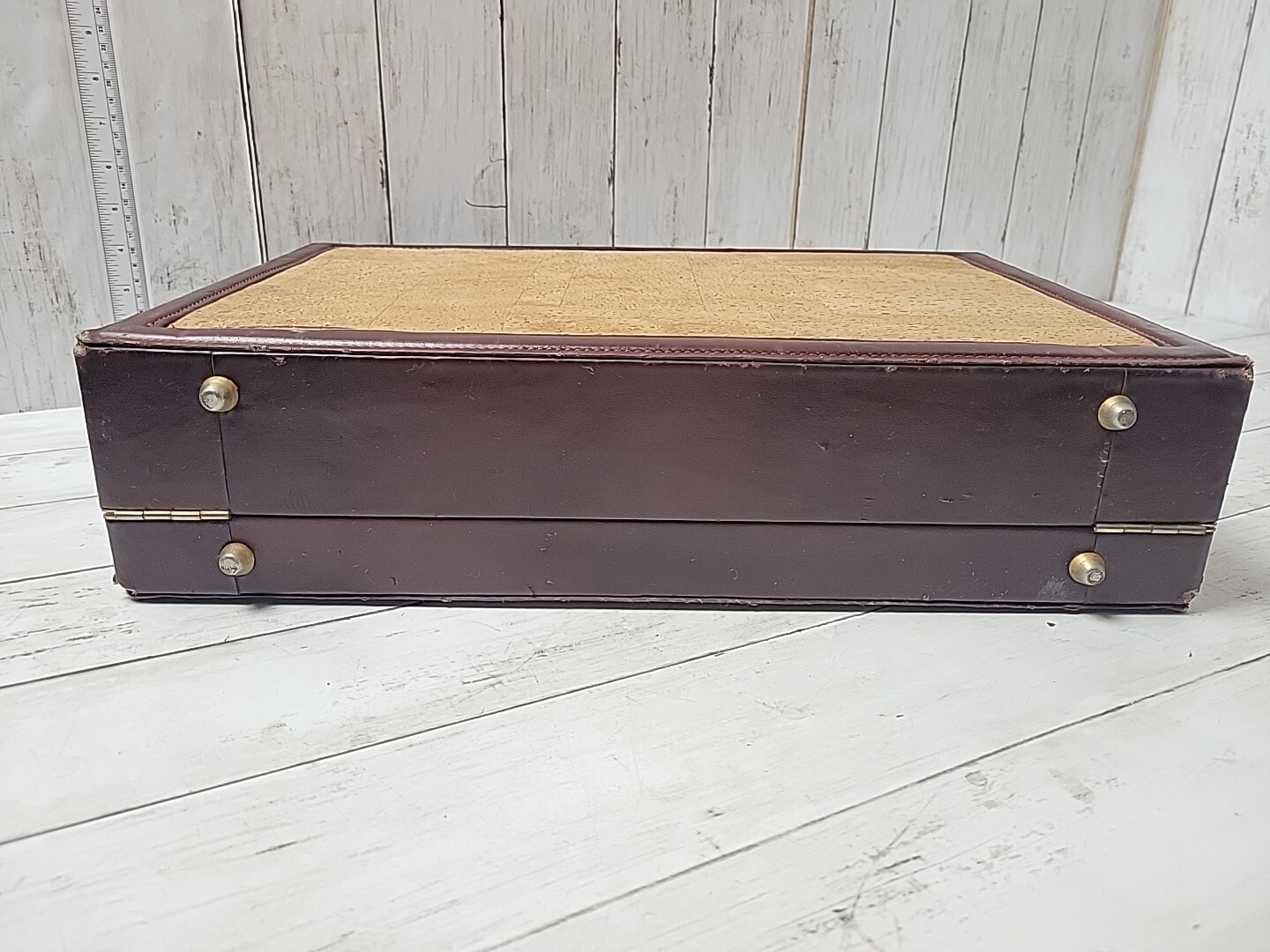 Vintage Pigskin Leather Briefcase Hard Case With Combination Lock Made In Spain