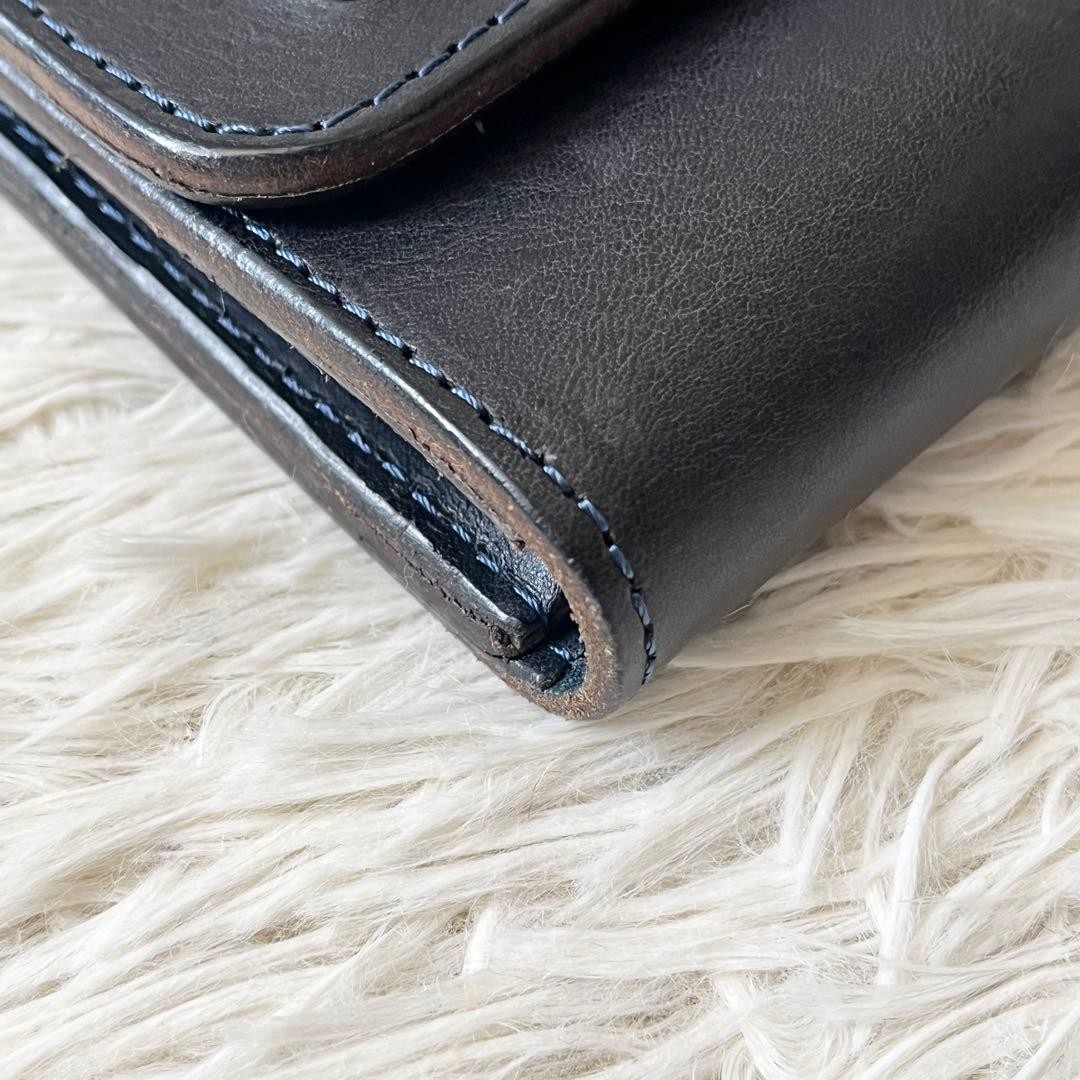 Toys McCOY Long Wallet Navy Black Double Snap Button Business Casual