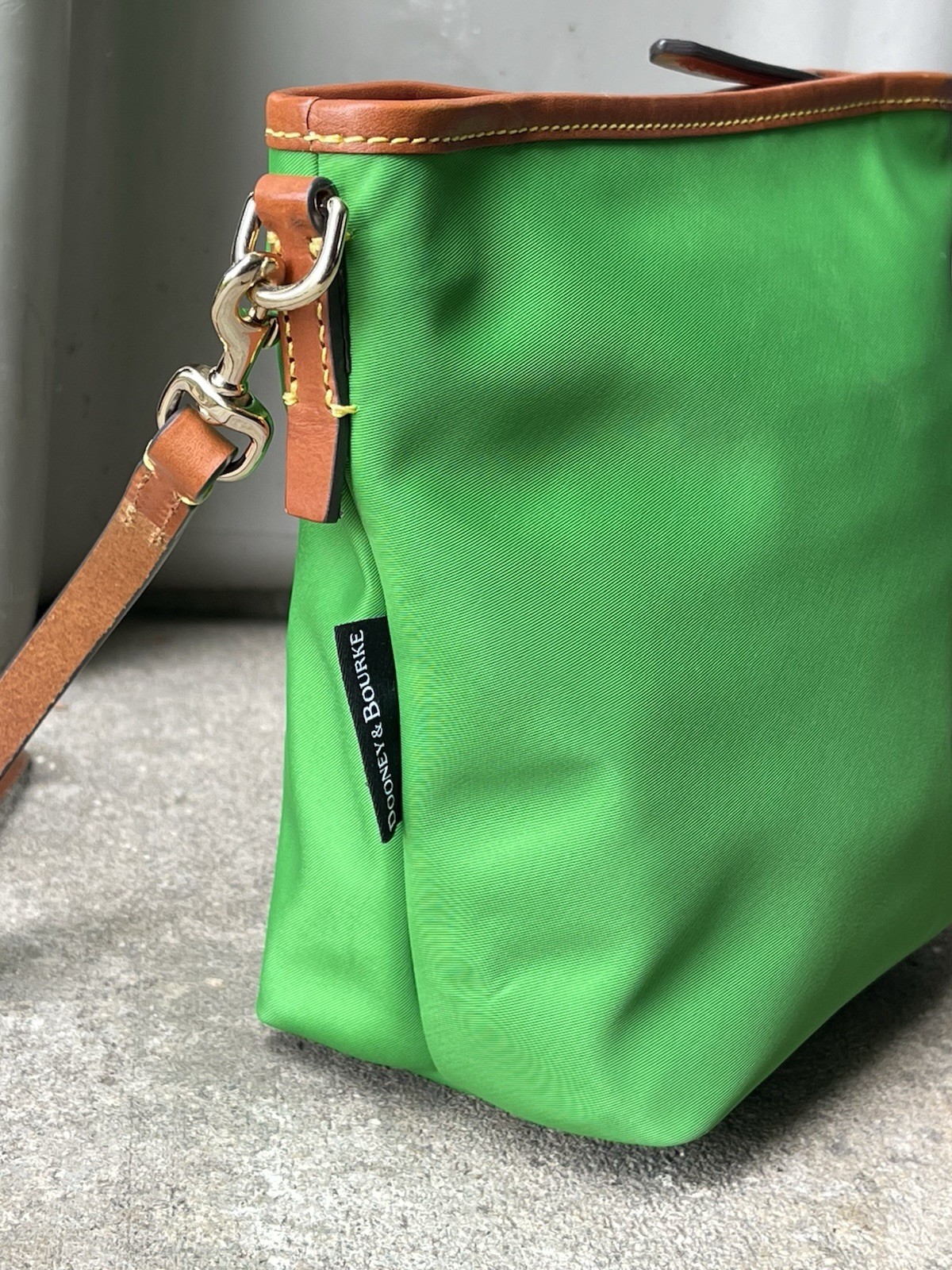 Dooney & Bourke Wayfarer Small Hobo Crossbody Bag Vibrant Green & Brown Leather