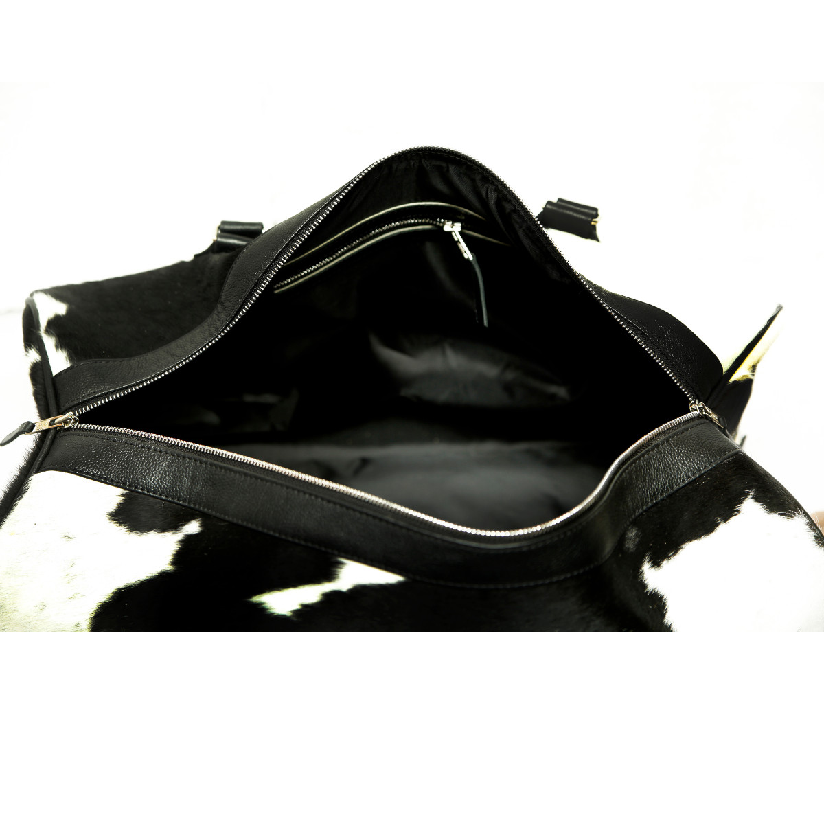 Customised Sheep Hide Leather Duffle Bag-Business Travel/Weekend Luggage Gym Bag