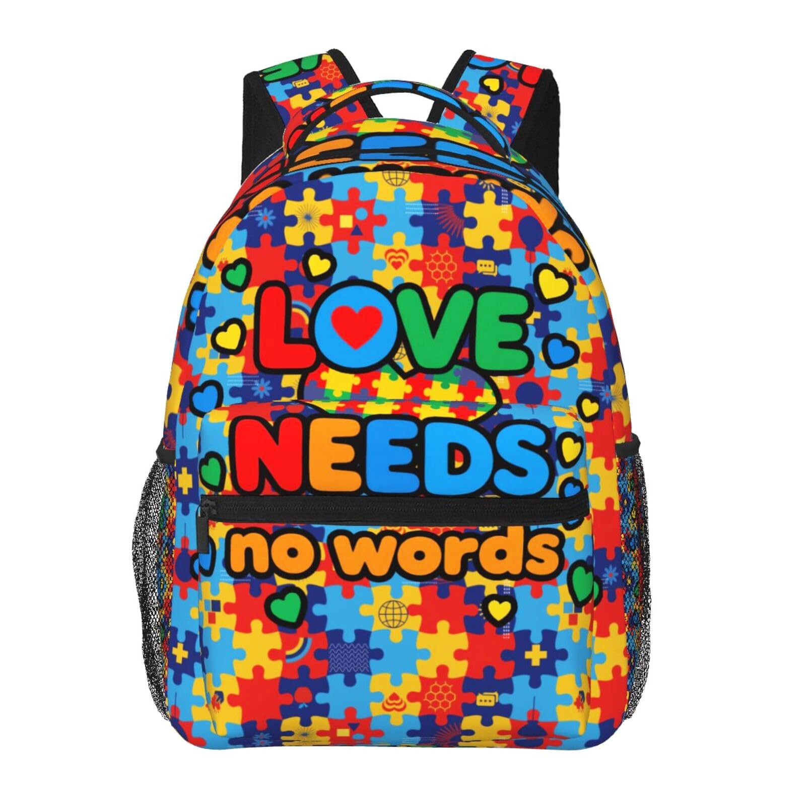 Autism Awareness Lightweight Travel Backpack Laptop Daypack Bag For Work Hiking