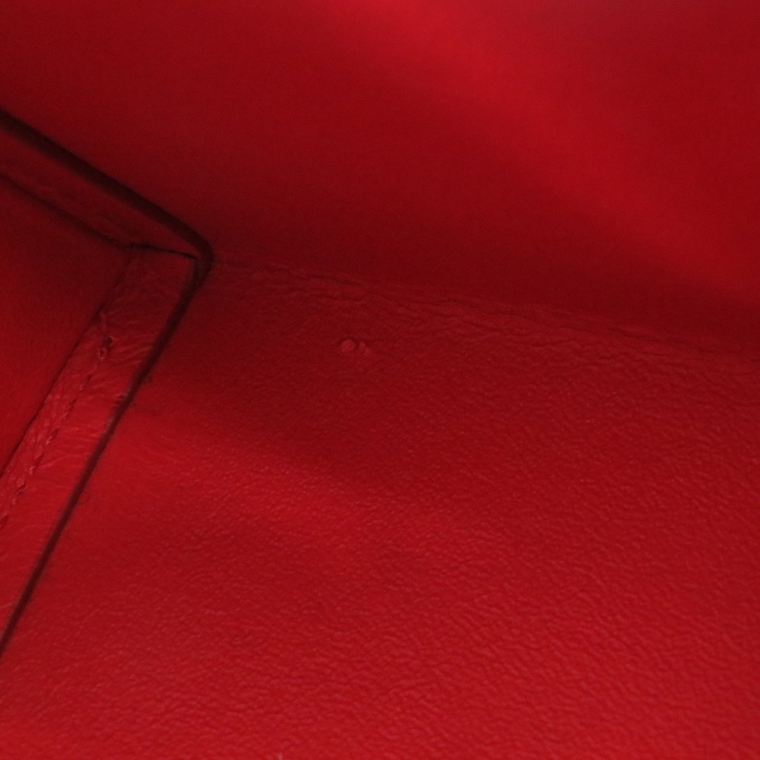 Ferragamo Men’s Calf Red 2-Way Shoulder Bag Clutch Second Bag 18x9x6.5cm