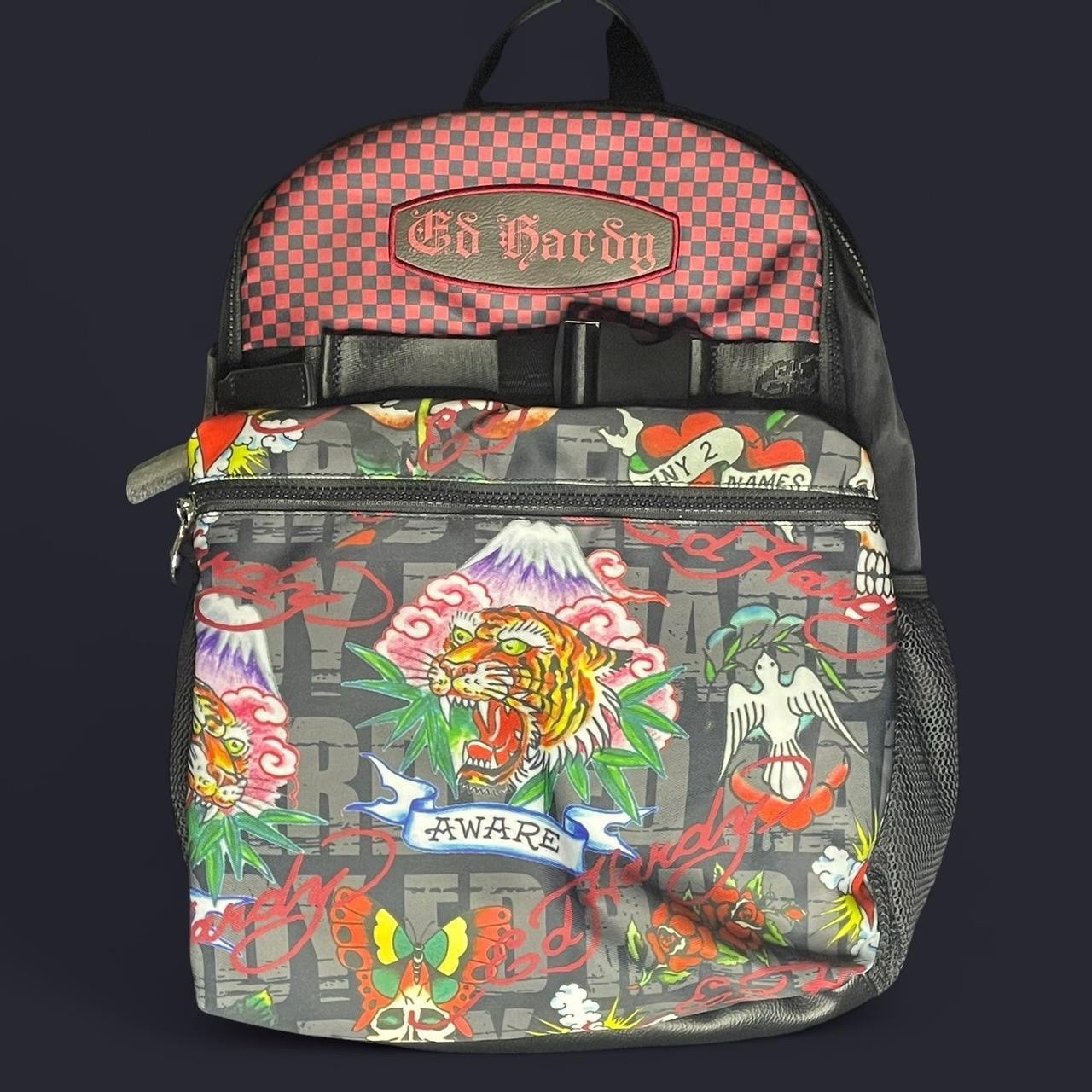 Ed Hardy Backpack Tiger Eagle Butterfly Y2K Streetwear NWT