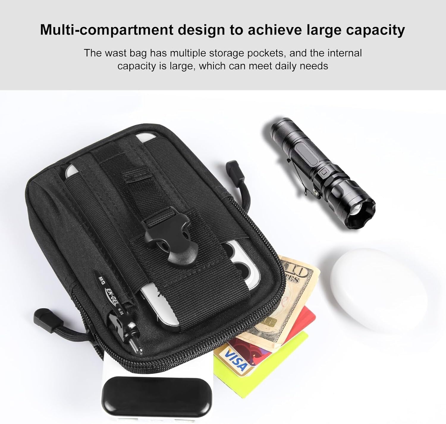 Tactical Molle Pouch Bag EDC Utility Gadget Waist Bag Outdoor Camping Hiking Bag