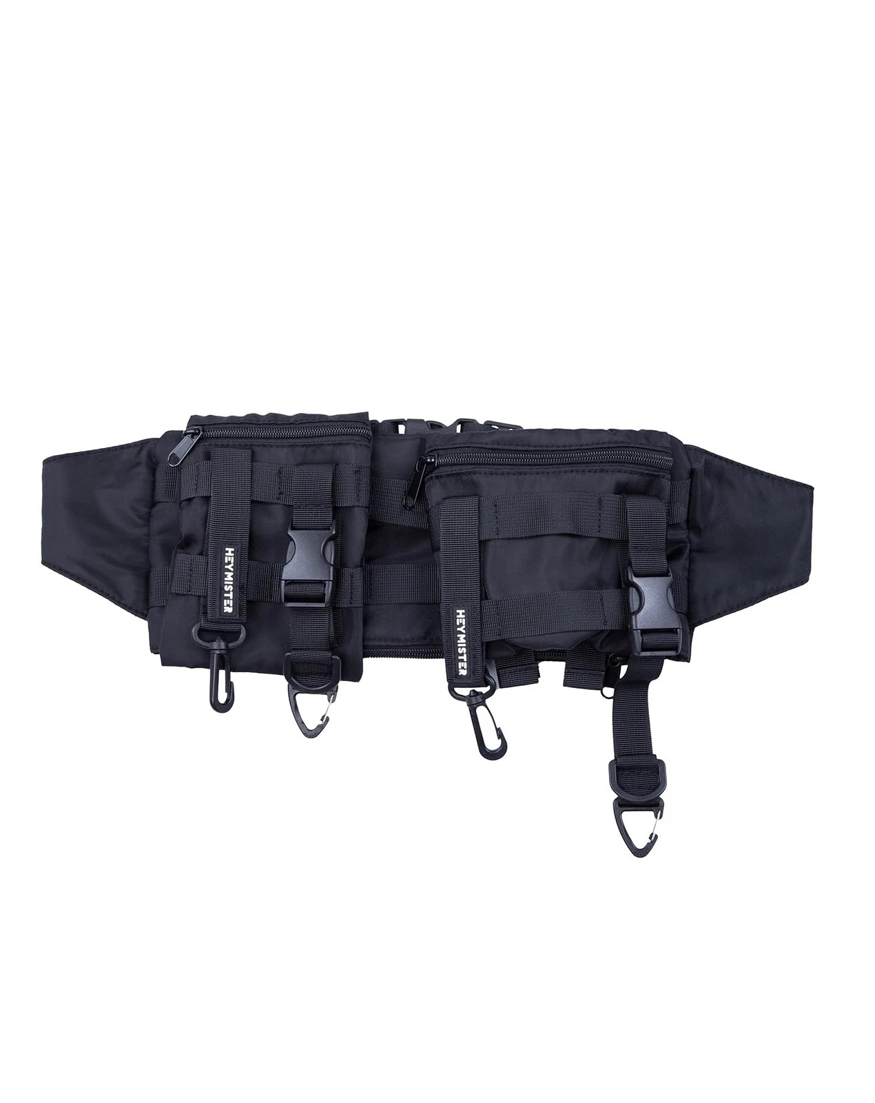Streetwear Techwear Waist Bag for Men Black1 One Size