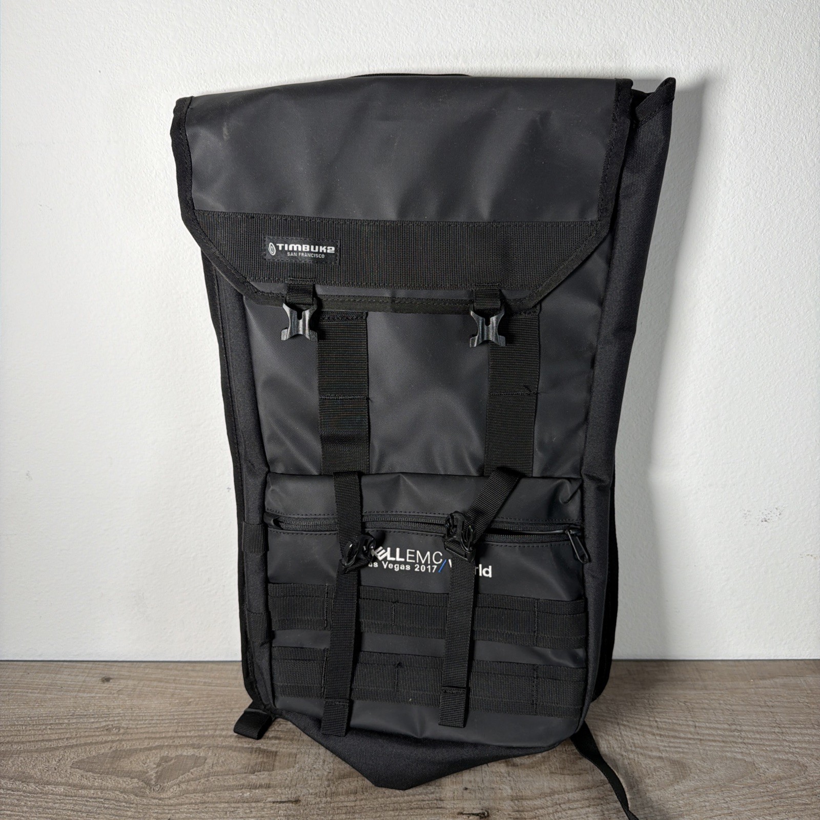Timbuk2 Rogue Backpack Jet Black Logo Laptop Commuter Bag Embroidered