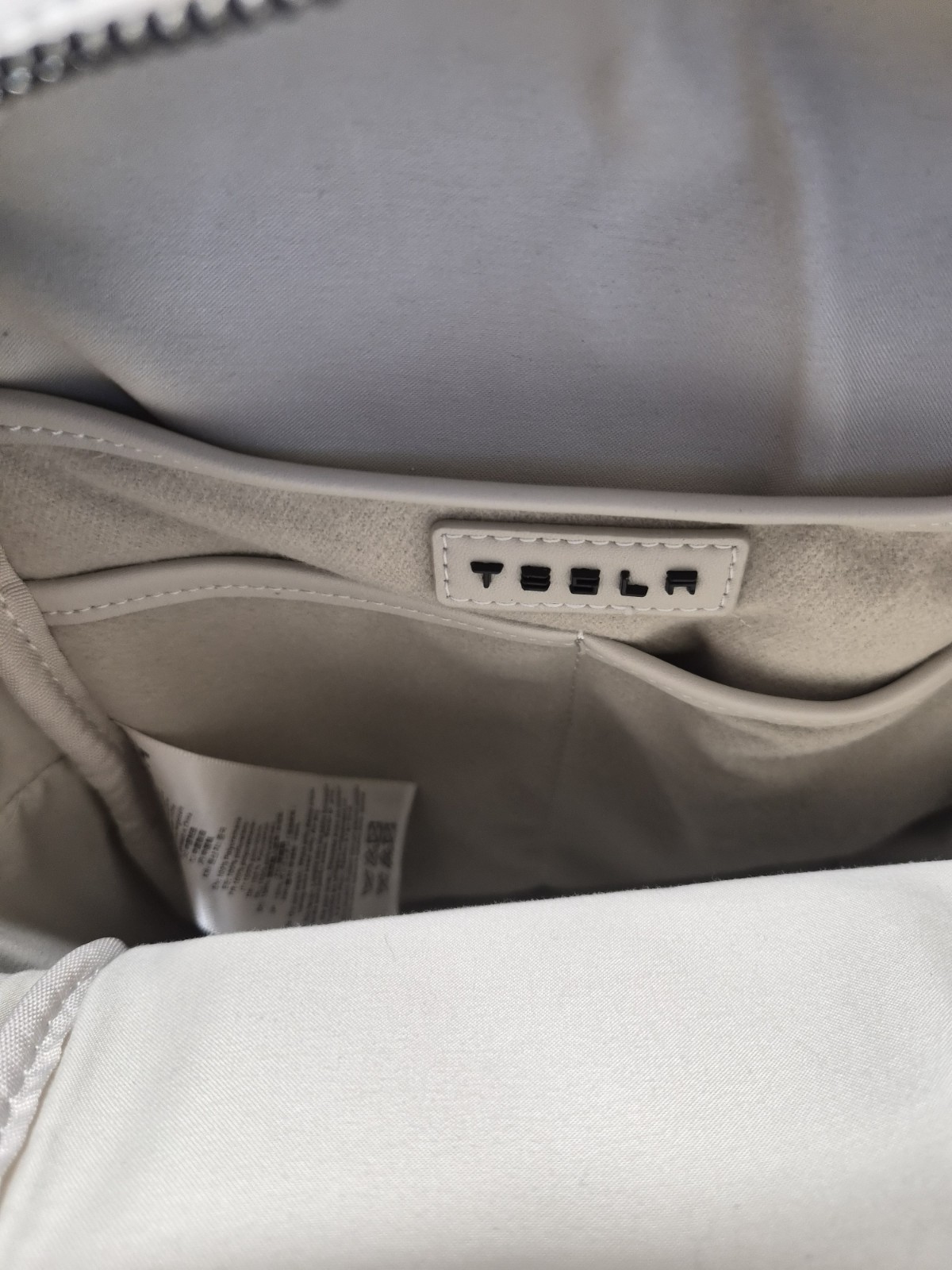 Tesla Mega Mini Pack Off-White Vegan Leather Backpack Minimalist Rare NWOB