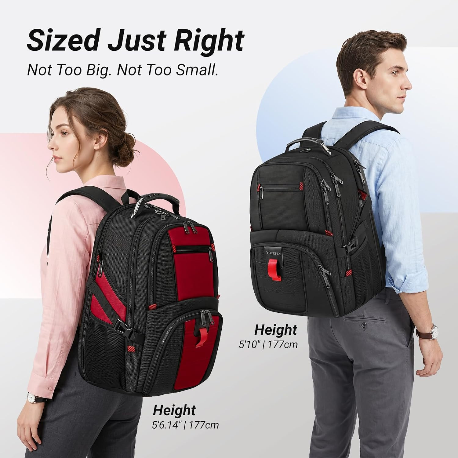 Large Laptop Backpack for Men, Heavy Duty Travel Backpack Carry on Flight Approv
