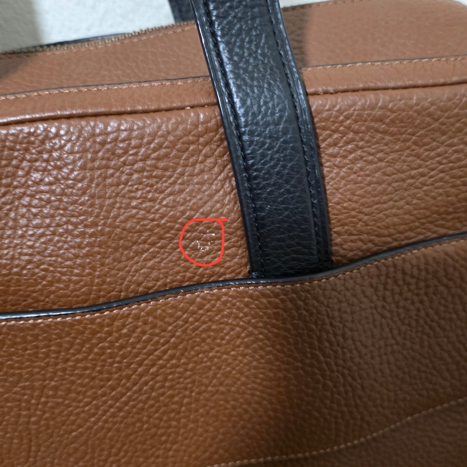 Coach Hamilton Pebble Brown Leather Double Zip Men’s Leather Briefcase F27617