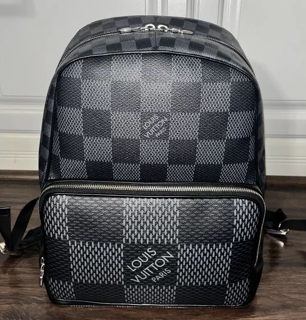 Louis Vuitton Campus Backpack Limited Edition Damier Graphite 3D Black N50009