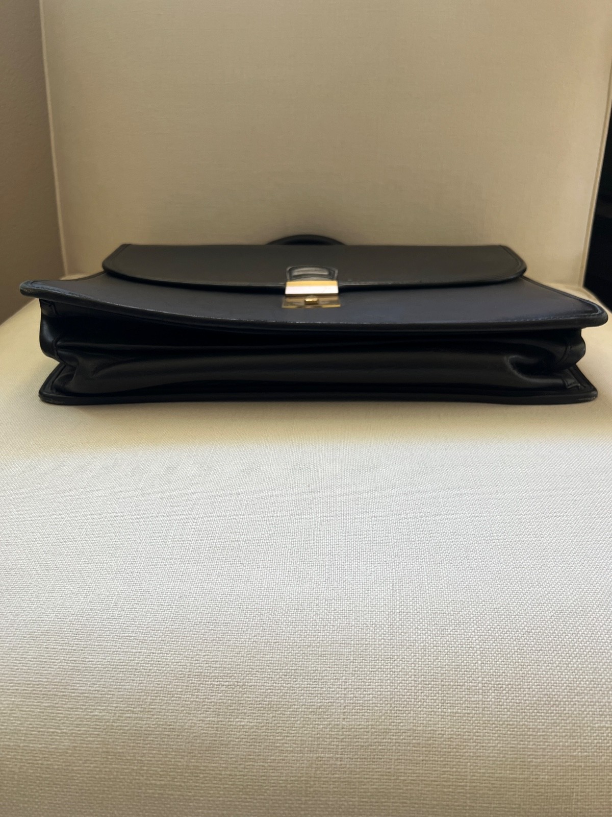 Coach D4F5353 Black Leather Metropolitan Briefcase Made in USA Vintage