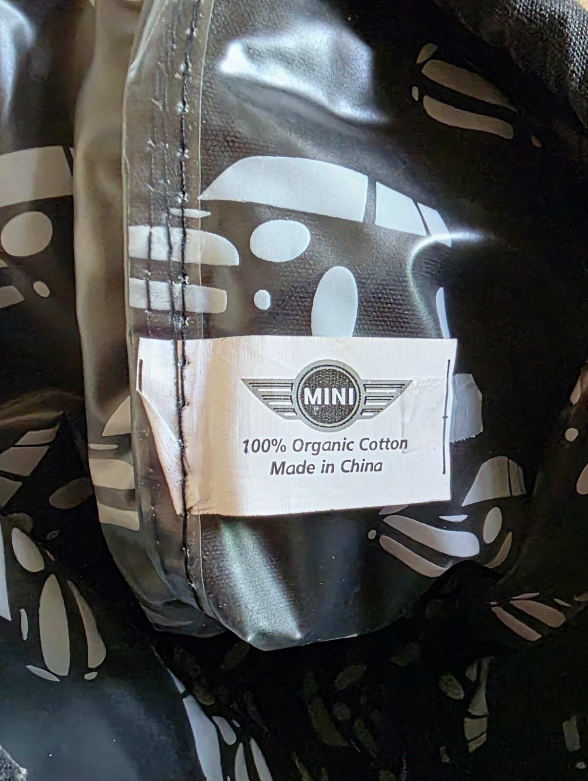 Mini Cooper Backpack Black Bulldog Drawstring Racing Car Accessory Tote