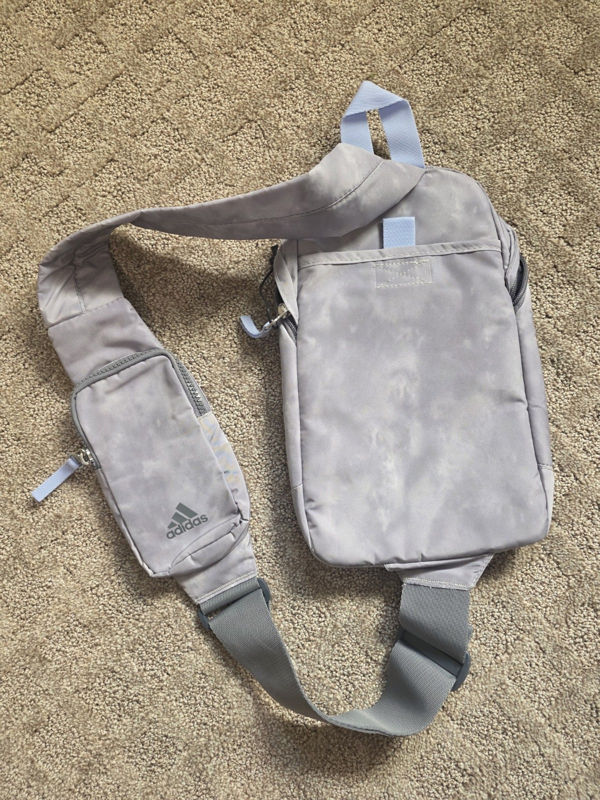 Adidas Unisex Essentials 2 Sling Crossbody Bag Stone Gray Bluish