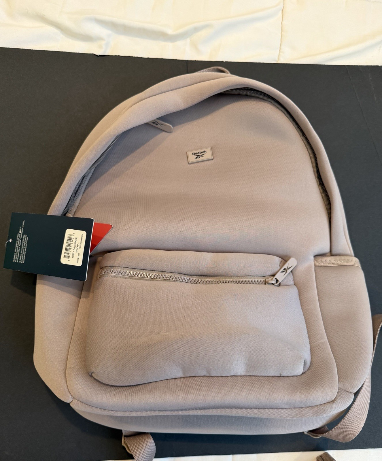 Reebok Gray Zip Backpack, Medium Men’s Travel Casual, Padded w/ Pockets
