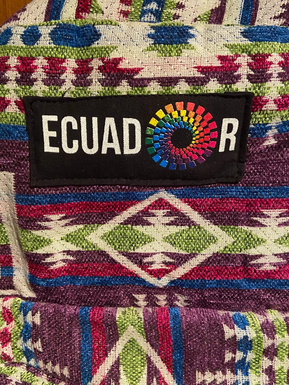 Ecuador Colorful Backpack w/Adjustable Straps 18″ X 12″X 5″ *Pre-Owned* s2