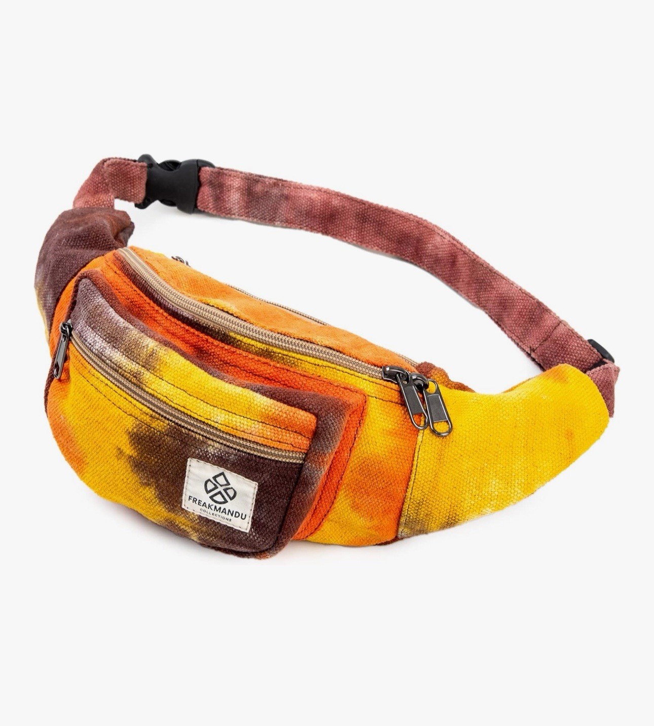 Freakmandu Unisex Boho Hippie Style Hemp Fanny Pack Waist Bag