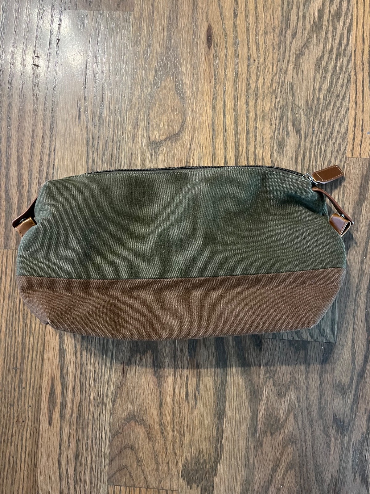 NEW Brouk & Co. olive green brown Parker shave Dopp travel storage Toiletry Bag