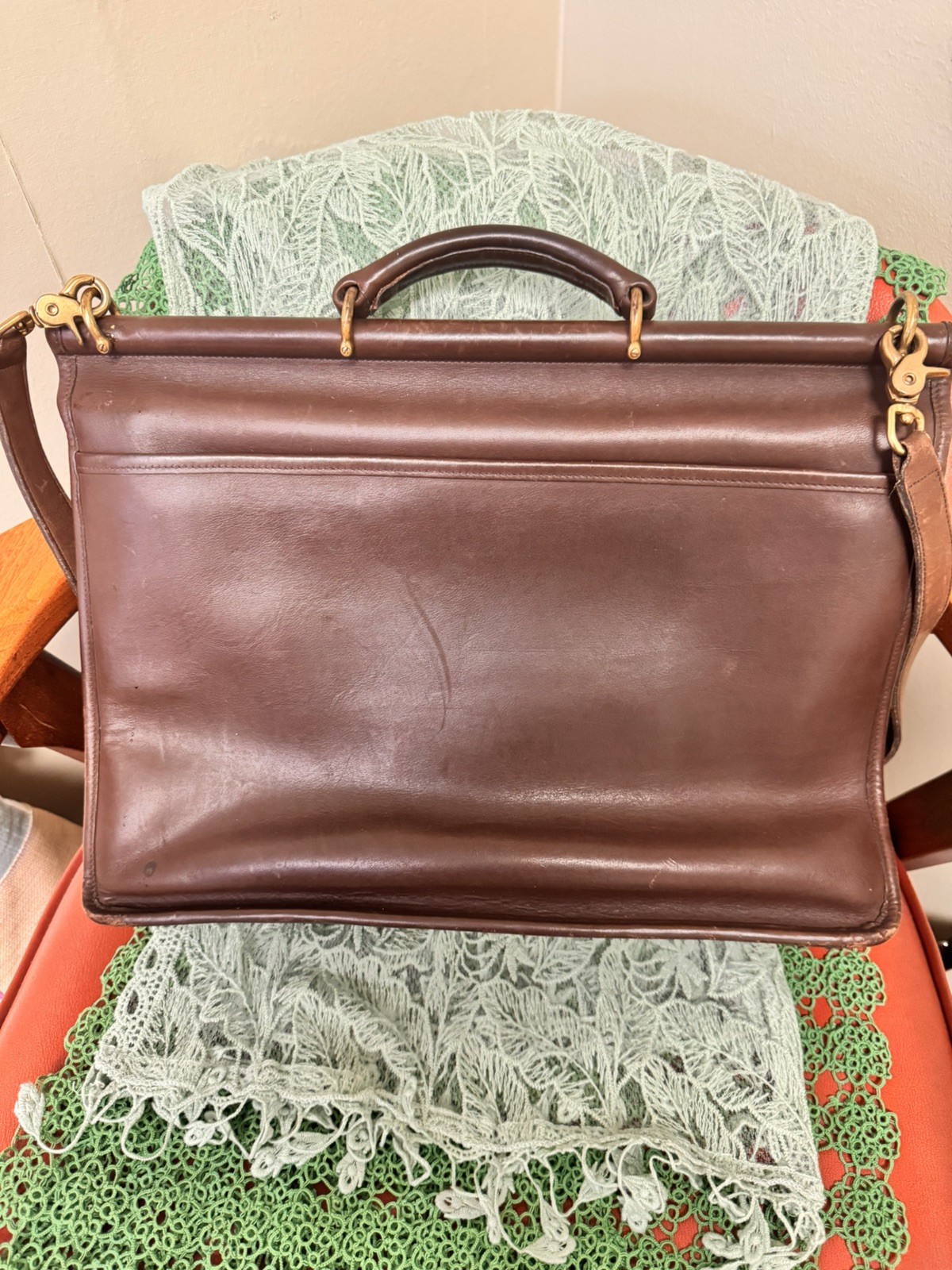 COACH Metropolitan Briefcase vintage brown leather