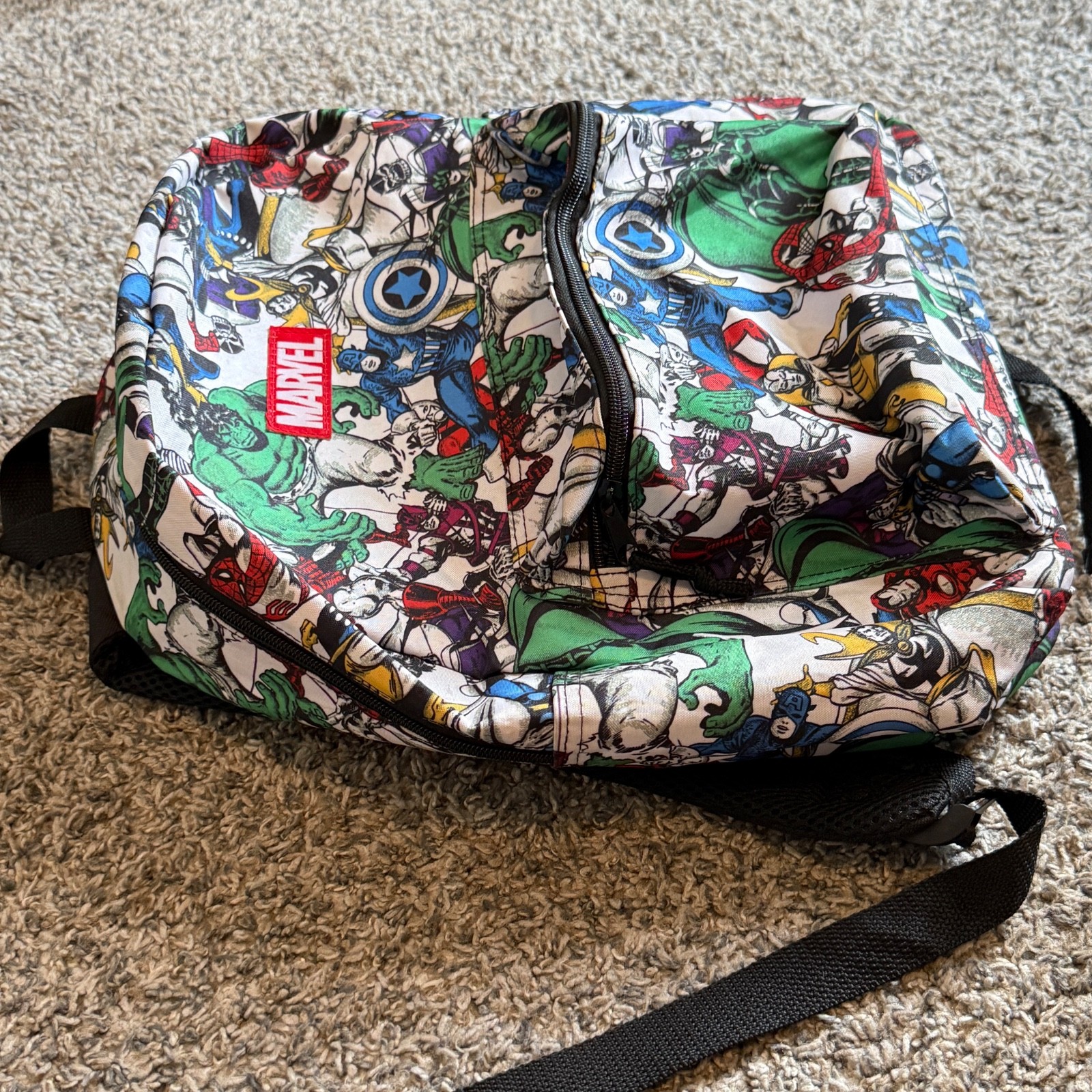Bioworld Marvel Comics Avengers Comic Print 16″ Backpack: Spiderman, Hulk