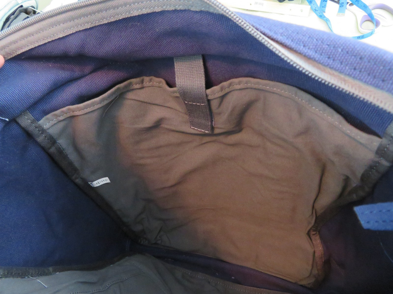 Duluth Trading Co. Blue Canvas Zip Tote Bag Outer Pockets for Men Outdoor Casual