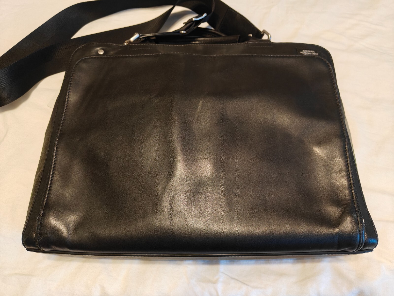 $495.00 Jack Spade Camo & Leather Split Brief Briefcase – Gently Used