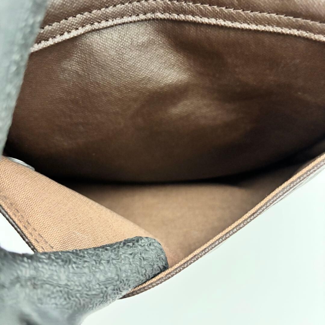 Porter Freestyle Brown Leather Shoulder Bag Zip Crossbody Japan 26x22cm B