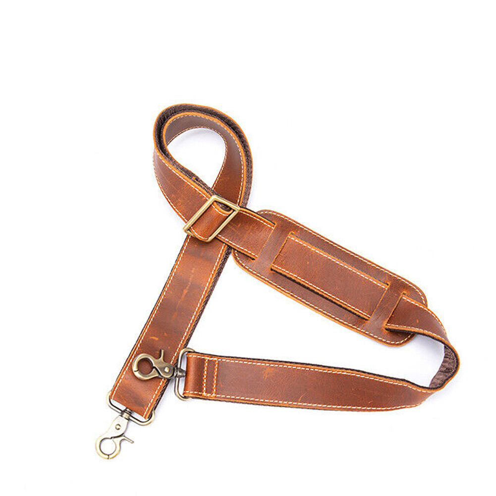 Genuine Leather Replacement Shoulder Strap for Briefcase Luggage Messenger Bag^