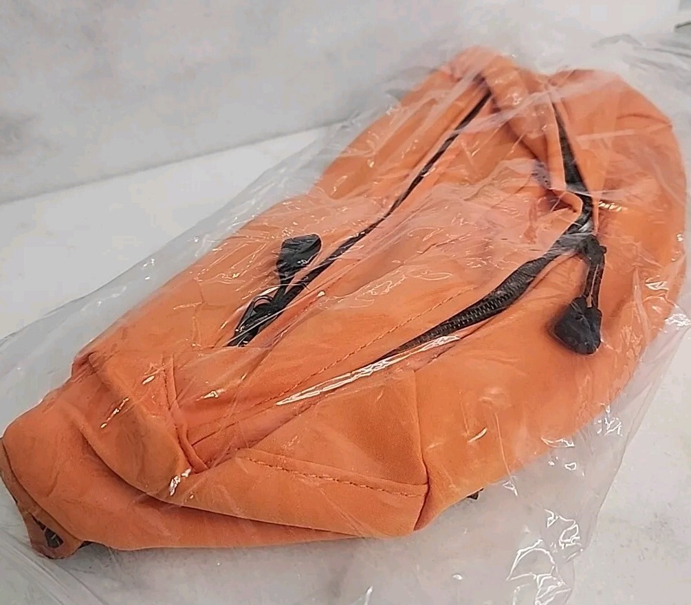 Crossbody- Fanny Pack- Waist Bag. Adjustable Strap. Orange