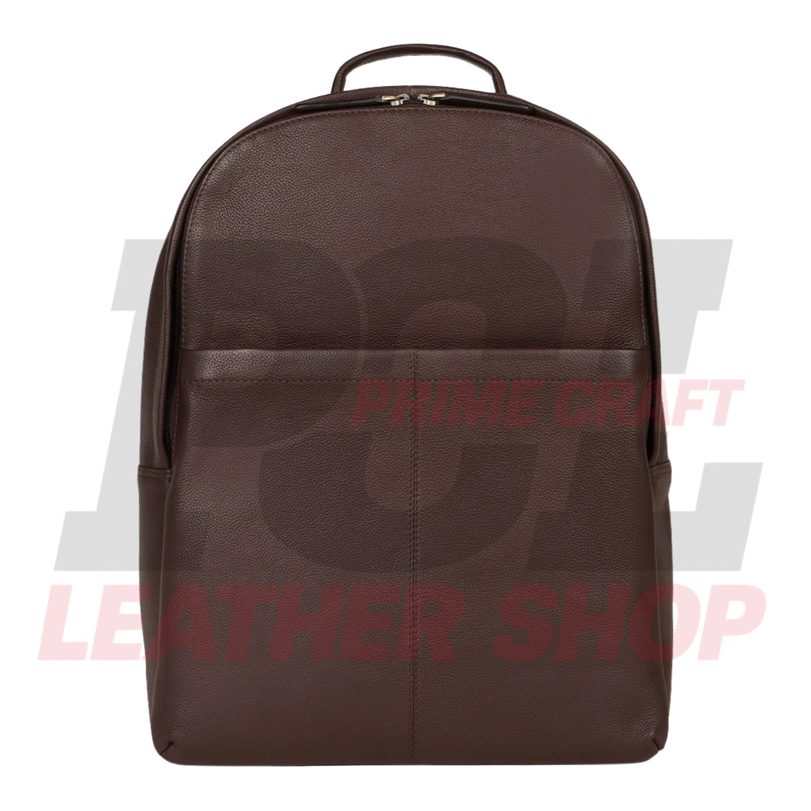 Brown Genuine Leather Backpack Handmade Pebbled Laptop Bag Men Women Rucksack