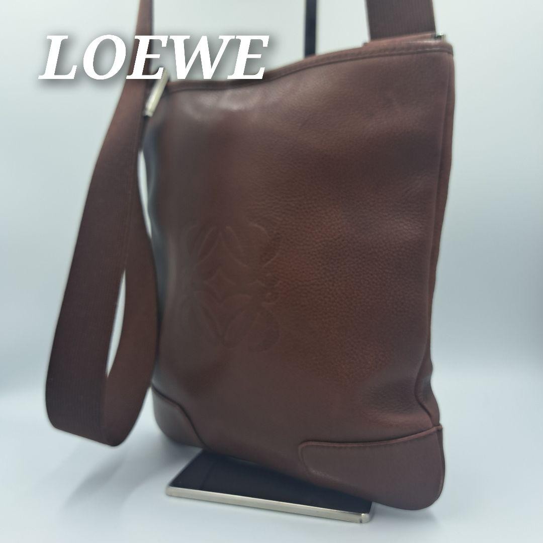 LOEWE shoulder bag brown leather