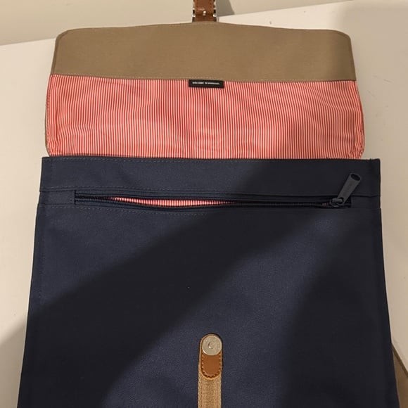 Herschel Navy and Brown Backpack