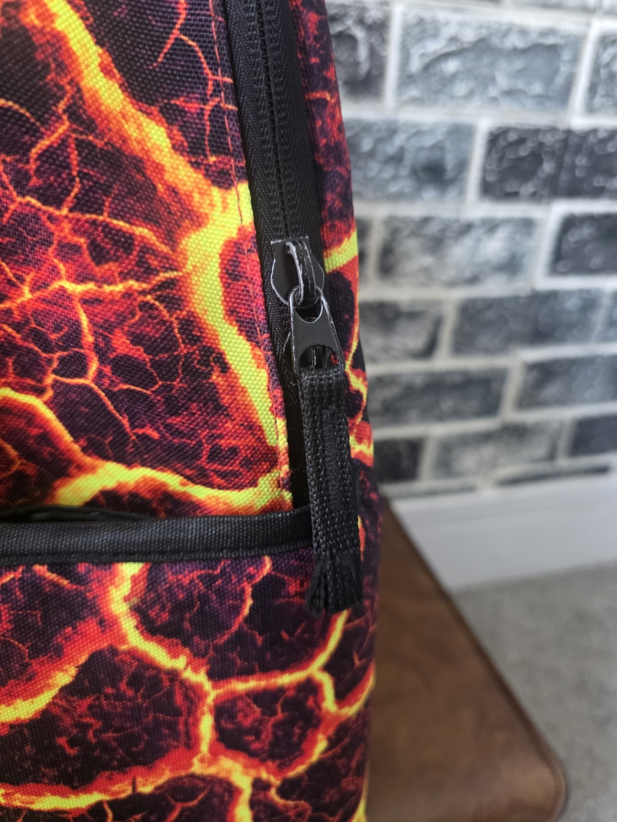 Hurley Men’s Lava Print Backpack – Red/Black
