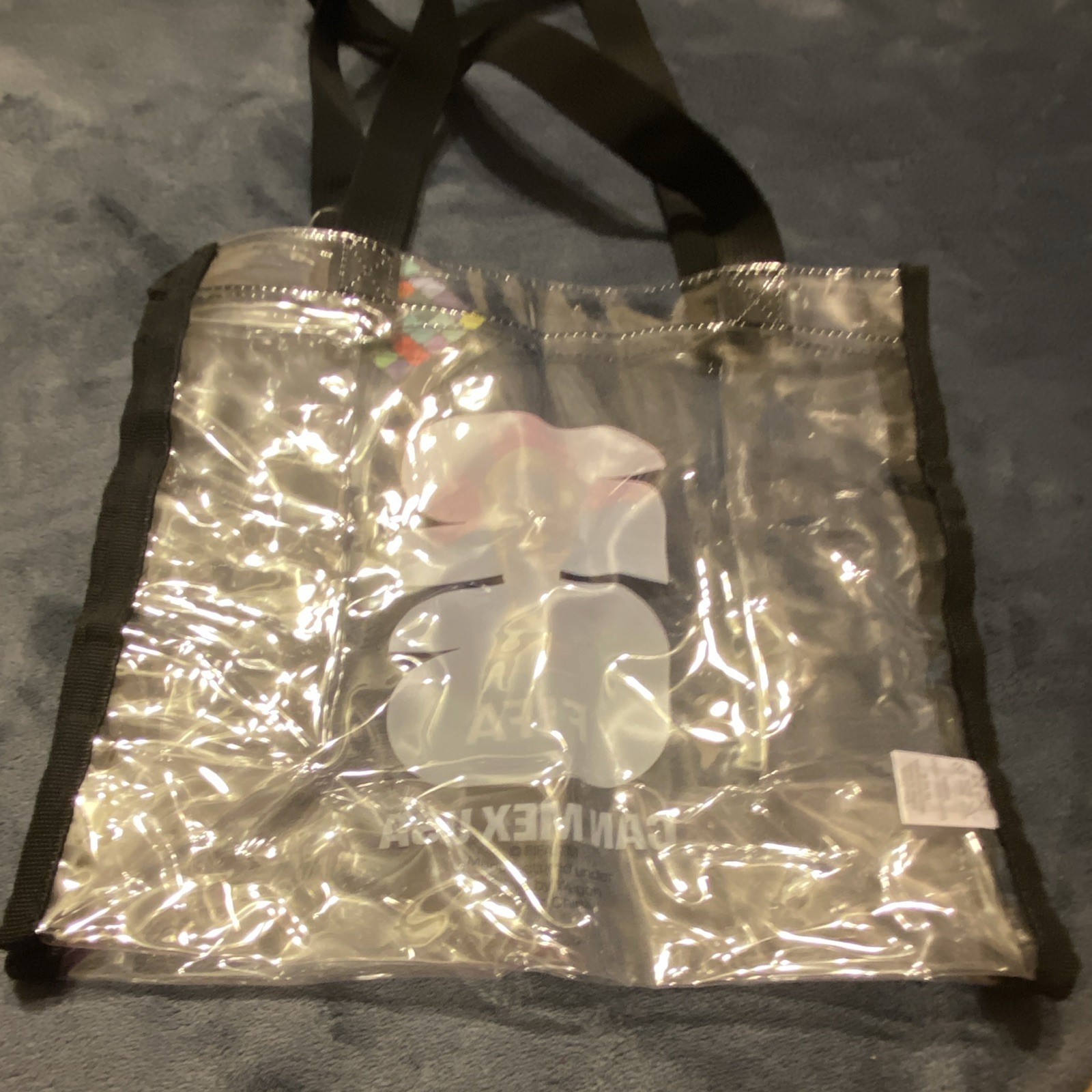 FIFA Clear Tote Bag Zipper Closure Adjustable Shoulder Strap World Cup Trophy