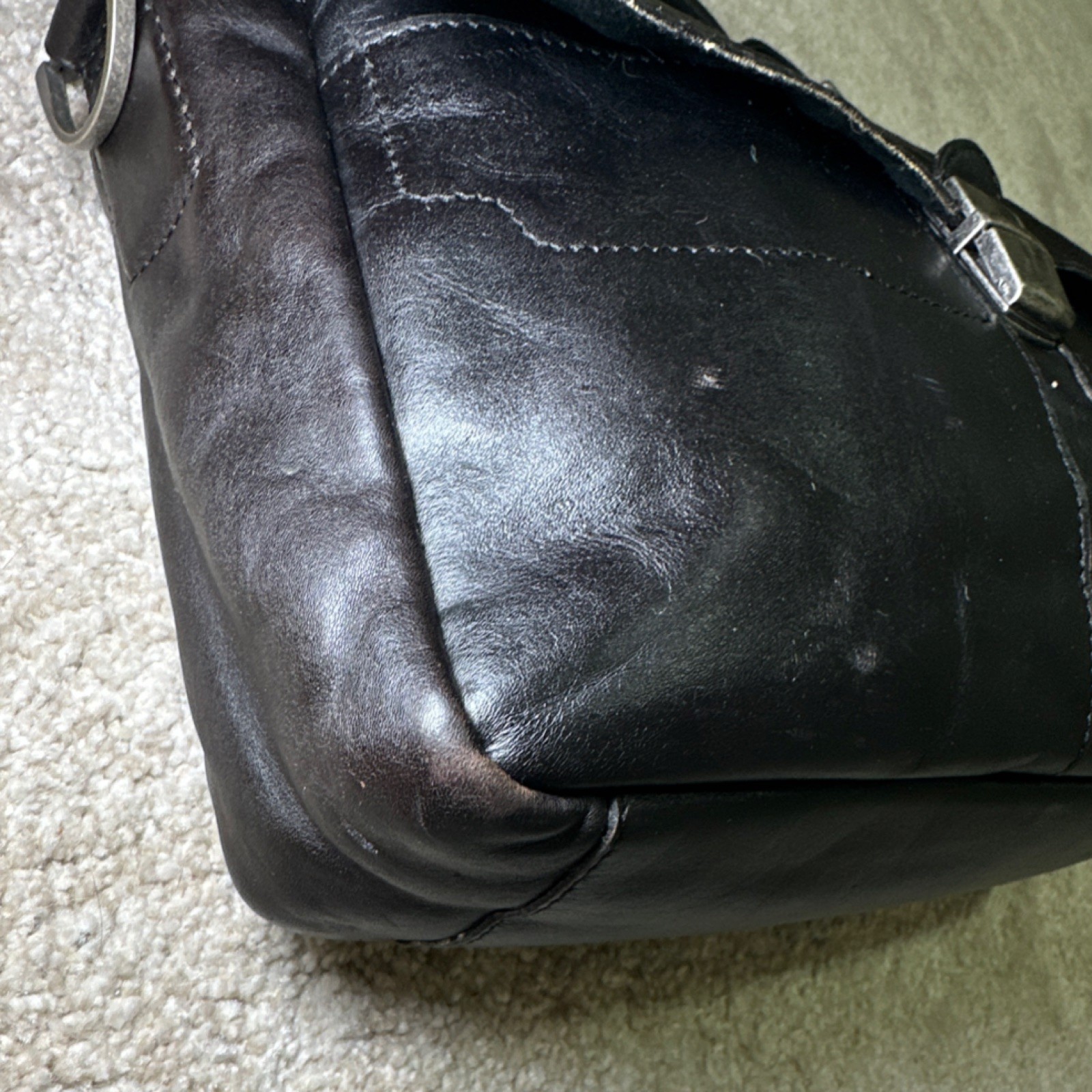 Velez Black Briefcase/Document Case Shoulder/Crossbody Strap Zip Buckle