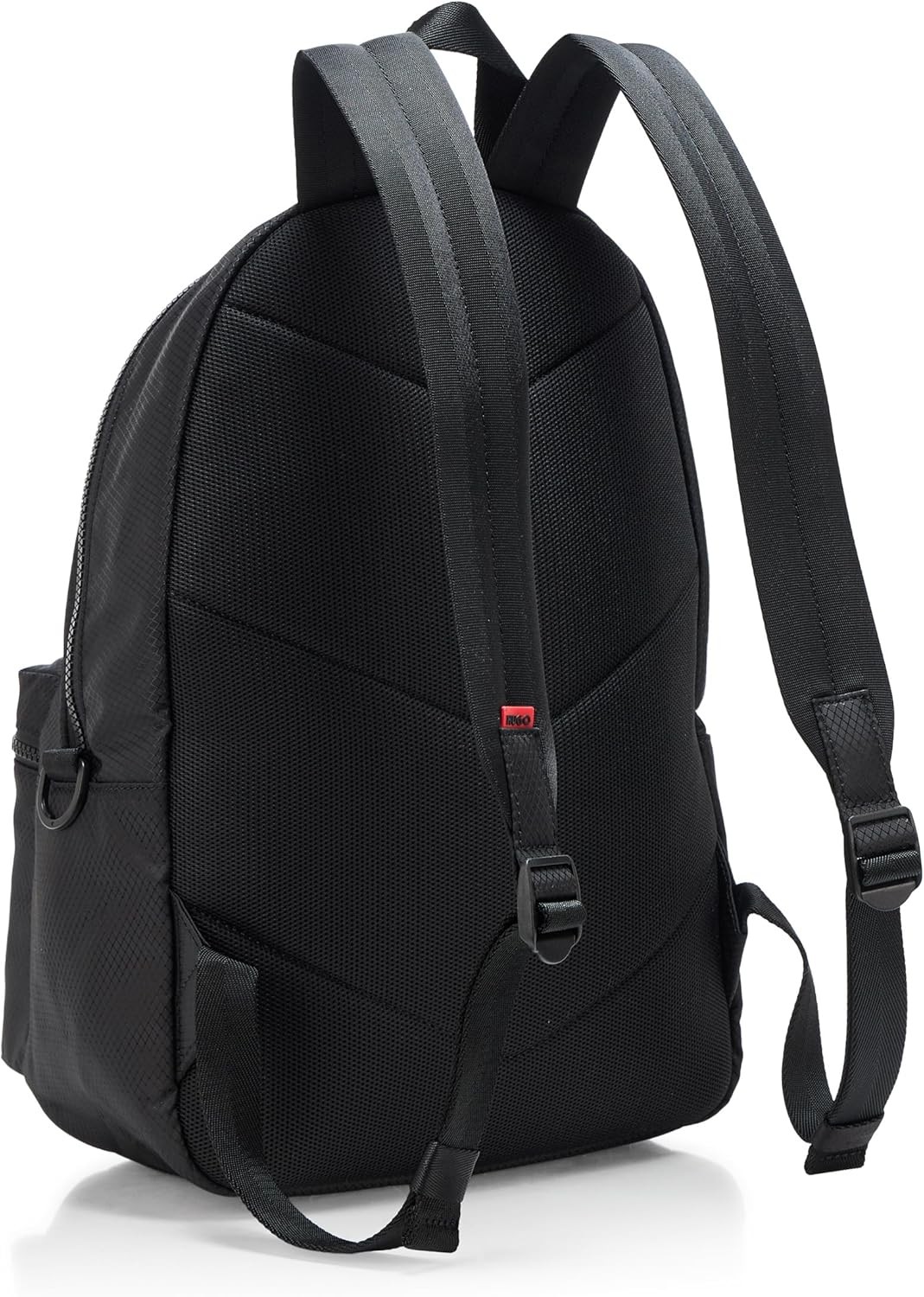 Brand New HUGO, Stacked Logo Nylon Blend Backpack, pitch black, One Size