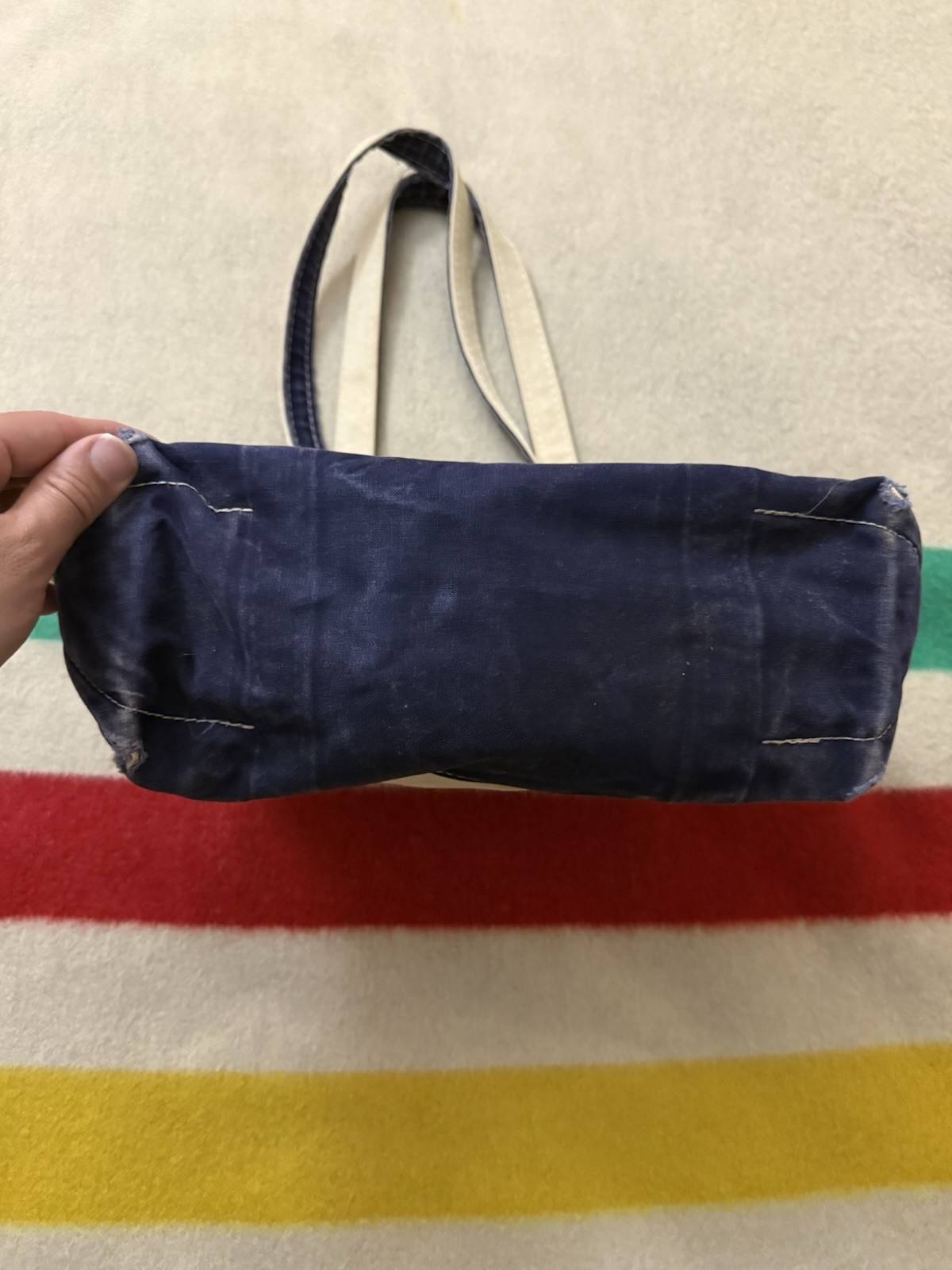 LL Bean Time Warner Cable Boat & Tote Bag 2010-2016 Era Employee Staff Indigo